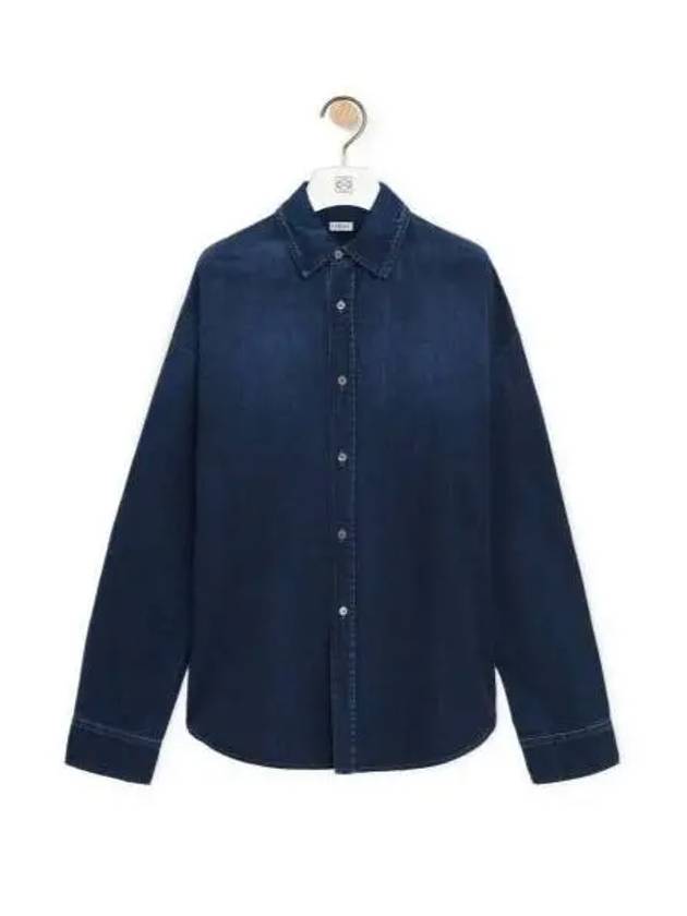 Anagram Denim Long Sleeve Shirt Blue - LOEWE - BALAAN 2