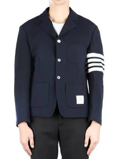 4 Bar Blazer Cotton Jacket Navy - THOM BROWNE - BALAAN 2