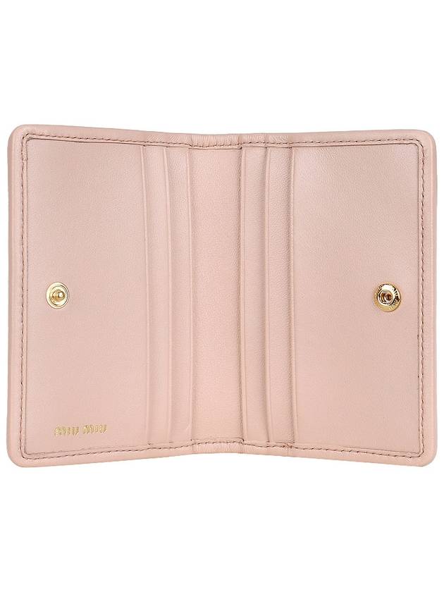 Matelasse Nappa Leather Card Wallet Pink - MIU MIU - BALAAN 6