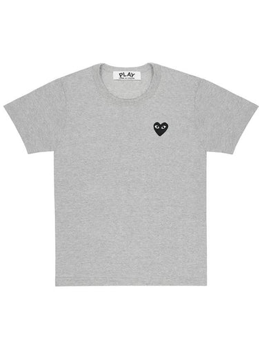 2024 short sleeve tshirt women gray black heart - COMME DES GARCONS - BALAAN 1