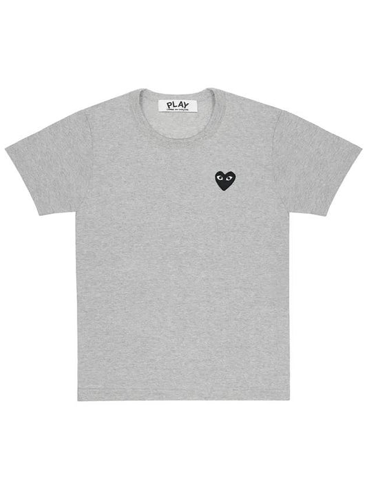 2024 short sleeve tshirt women gray black heart - COMME DES GARCONS - BALAAN 1