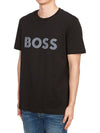 Logo Print Cotton Jersey Regular Fit Short Sleeve T-shirt Black - HUGO BOSS - BALAAN 3