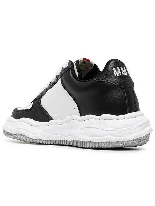 Wayne OG Sole Leather Low Top Sneakers Black White - MAISON MIHARA YASUHIRO - BALAAN 4