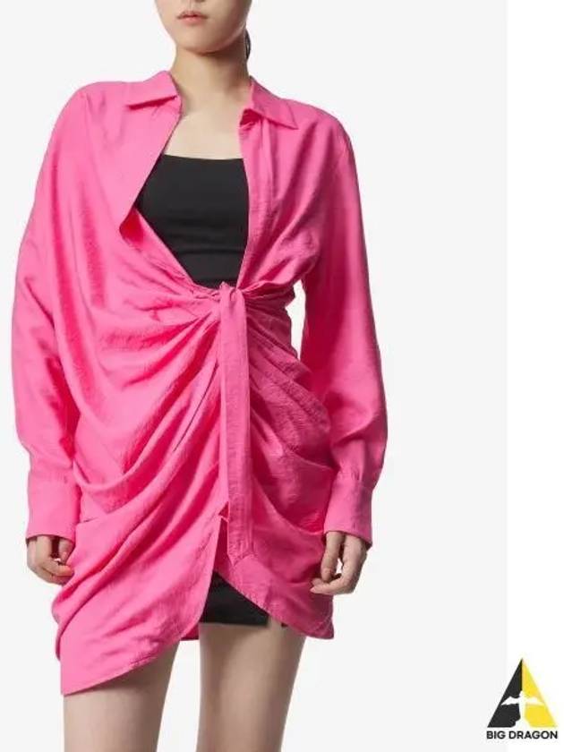 La Robe Bahia Sash Short Dress Fuchsia - JACQUEMUS - BALAAN 2