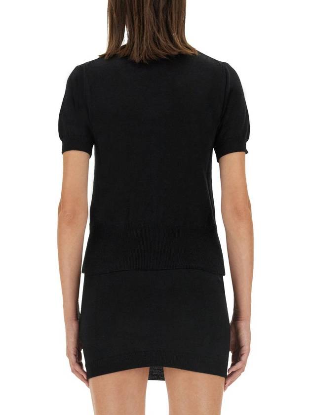 Bea Ribbed Knit Top Black - VIVIENNE WESTWOOD - BALAAN 4