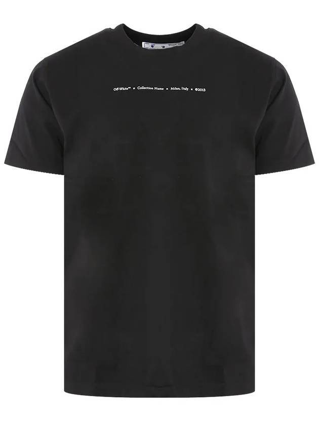Men's Tornado Arrow Round Short Sleeve T-Shirt Black - OFF WHITE - BALAAN.