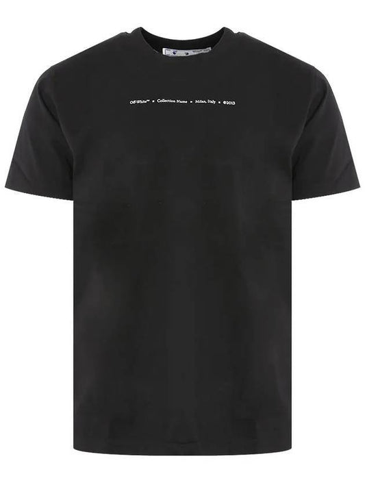 Men's Tornado Arrow Round Short Sleeve T-Shirt Black - OFF WHITE - BALAAN.