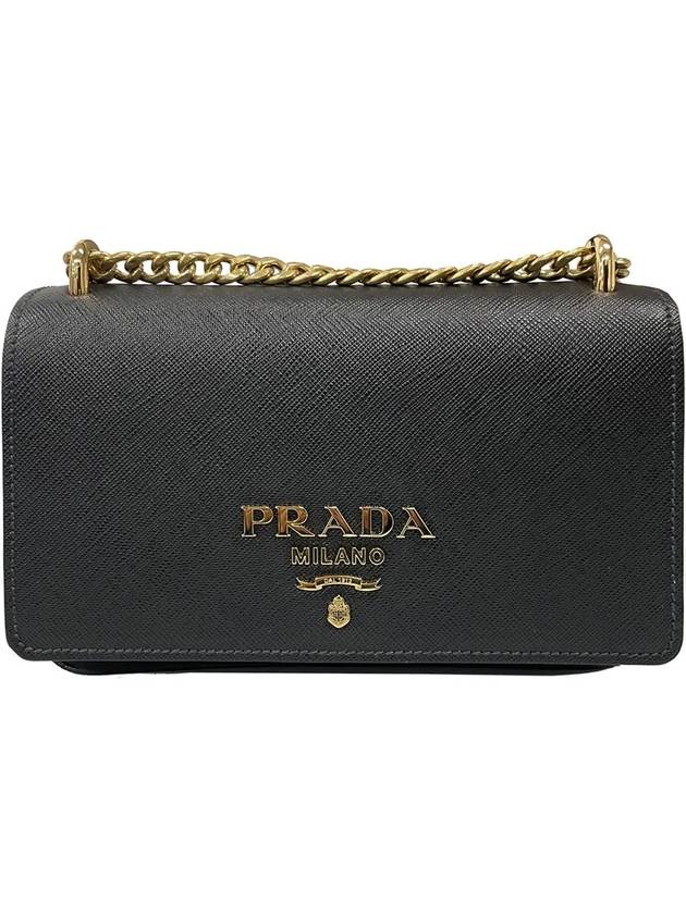 Soft Leather Crossbody Black - PRADA - BALAAN 3