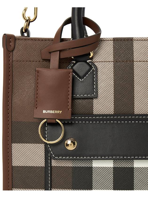 Tartan Check Freya Mini Tote Bag Brown - BURBERRY - BALAAN 10