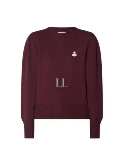 Kelaya Embroidered Logo Knit Top Dark Plum - ISABEL MARANT - BALAAN 2