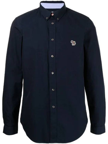 Zebra Patch Long Sleeve Shirt Light Ink Blue - PAUL SMITH - BALAAN 1