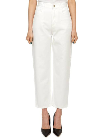 Cotton Cropped Jeans White - MONCLER - BALAAN 2