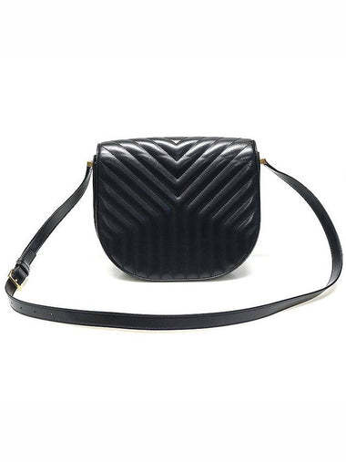 579583 Black quilted calfskin gold plated Joan Satchel shoulder bag - SAINT LAURENT - BALAAN 1