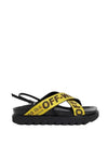 Women’s Industrial Logo Cross Sandals Yellow - OFF WHITE - BALAAN 1