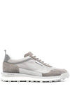 Vitello Alumni Trainer Caprede Low Top Sneakers Grey - THOM BROWNE - BALAAN 3