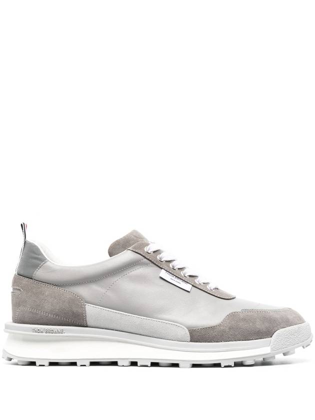 Vitello Alumni Trainer Caprede Low Top Sneakers Grey - THOM BROWNE - BALAAN 3