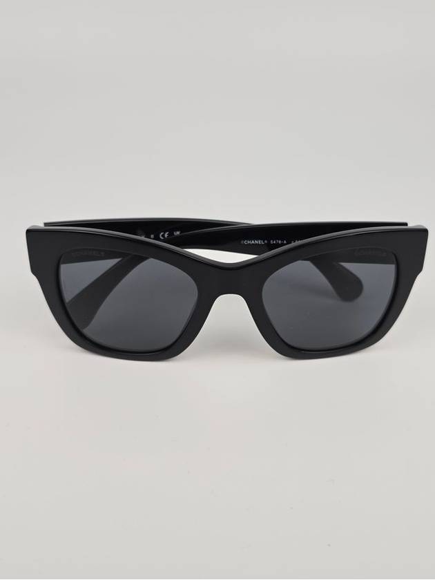 Eyewear Heart Logo Square Sunglasses Black - CHANEL - BALAAN 10