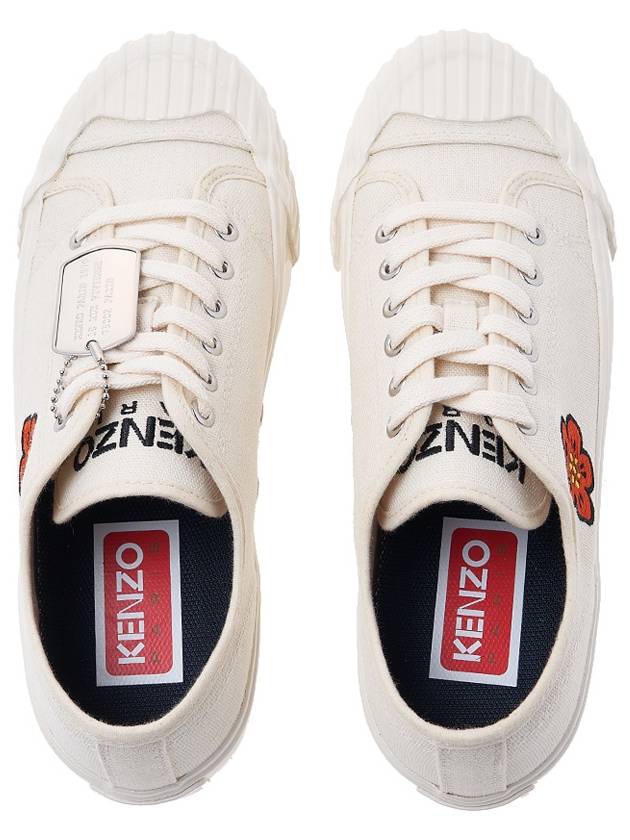 School Flower Low Top Sneakers Cream - KENZO - BALAAN 7