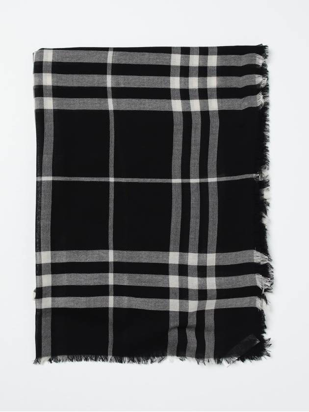 Checked Wool Scarf Black - BURBERRY - BALAAN 2