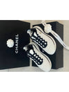 Logo Mixed Fibers Suede Low Top Sneakers White - CHANEL - BALAAN 2