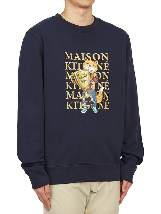 Fox Champion Regular Sweatshirt Navy - MAISON KITSUNE - BALAAN 4