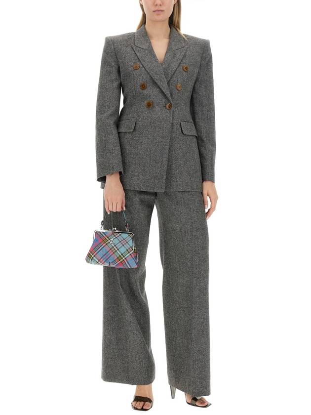 Lauren double breasted wool jacket gray - VIVIENNE WESTWOOD - BALAAN 3