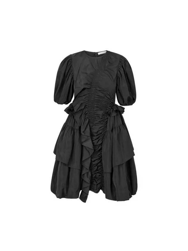 OLENA ruffle detail dress 2 24RTW10007 BLACK - CECILIE BAHNSEN - BALAAN 1