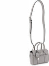 Bayswater Mini Heavy Grain Shoulder Bag Pale Grey - MULBERRY - BALAAN 4