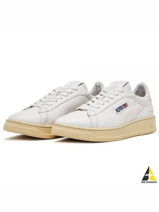 Dallas White Tab Leather Low Top Sneakers White - AUTRY - BALAAN 2