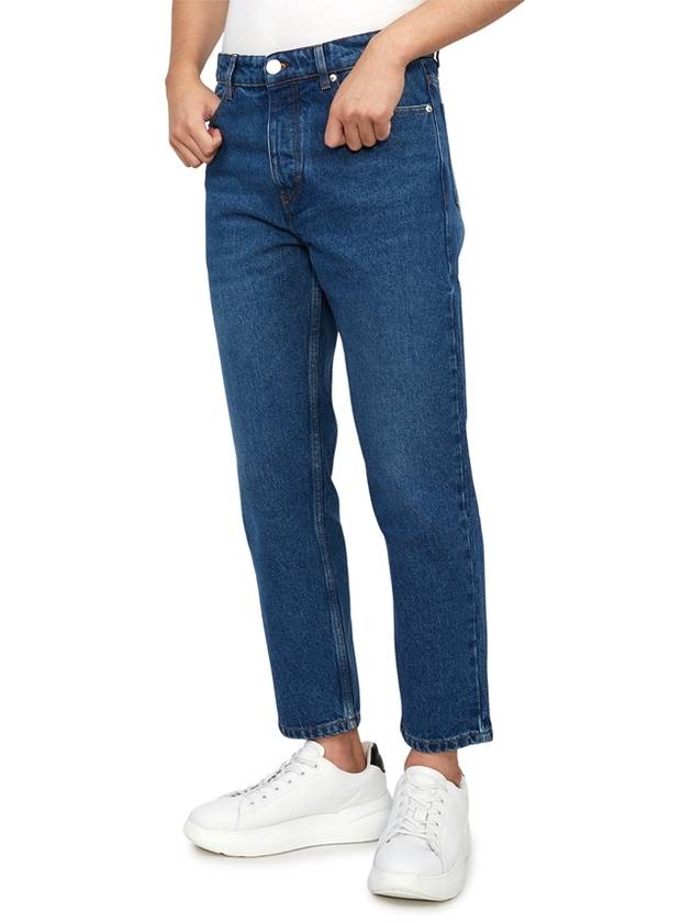 Low Rise Straight Jeans Blue - AMI - BALAAN 5