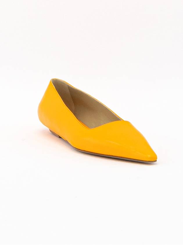 Women's Pointed Toe Flats Orange - BOTTEGA VENETA - BALAAN 3