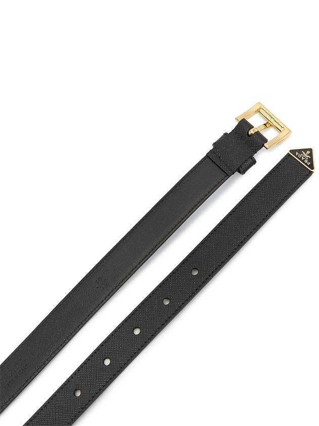 Saffiano Leather Belt Black - PRADA - BALAAN 4