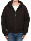 Pro-Tech Ribbed Hooded Jacket Black - CP COMPANY - BALAAN 3