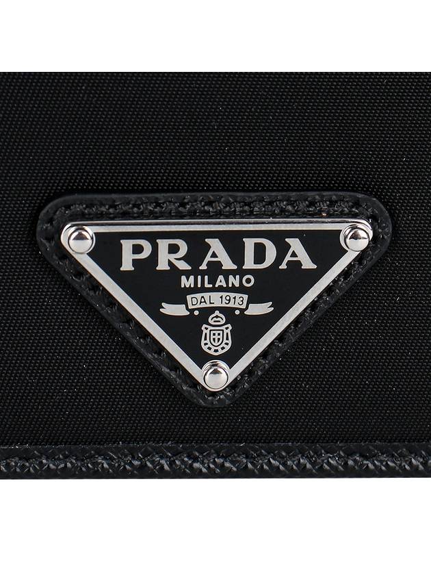 Re-Nylon Saffiano Leather Card Wallet Black - PRADA - BALAAN 5