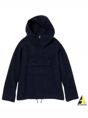 ALPACA WOOL LENO CLOTH PO PARKA DARK NAVY A23AP01AK pullover - AURALEE - BALAAN 1