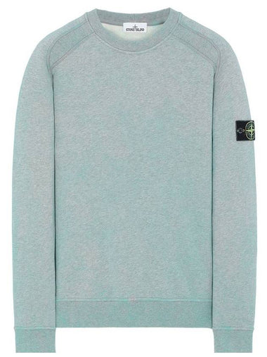 Men's Crew Neck Cotton Sweatshirt Green - STONE ISLAND - BALAAN 1