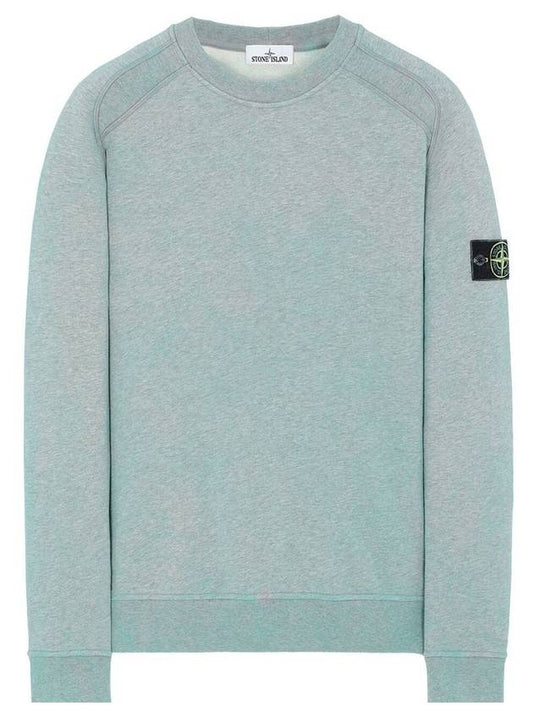 Men's Crew Neck Cotton Sweatshirt Green - STONE ISLAND - BALAAN 1