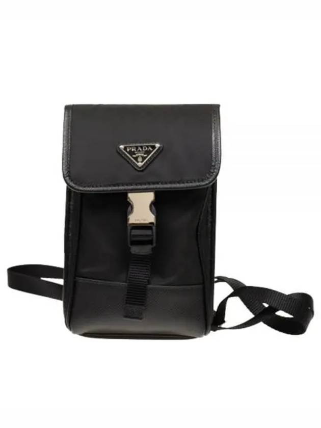 Re-Nylon Saffiano Leather Mini Bag Black - PRADA - BALAAN 2