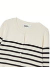 Women's Striped Cardigan Ivory GB1 WSW 13 N_IVY - THE GREEN LAB - BALAAN 3