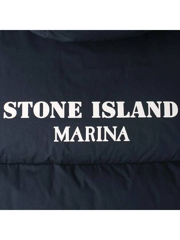 Marina Back Logo Print Vest Navy - STONE ISLAND - BALAAN 6