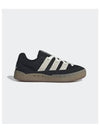 Adimatic 3 Stripe Suede Low Top Sneakers Black - ADIDAS - BALAAN 2