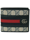 Ophidia GG Half Wallet Beige Navy - GUCCI - BALAAN 2