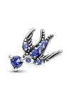 Women's Sparkling Swallow Stud Earrings Blue - PANDORA - BALAAN 3