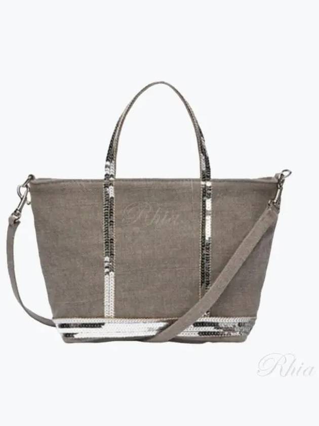 Sequin Embellished Tote Bag Ivory - VANESSA BRUNO - BALAAN 2