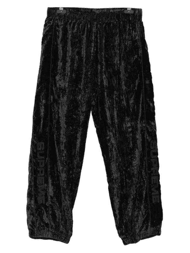 Crushed Velvet Track Pants Black - SUPREME - BALAAN 1