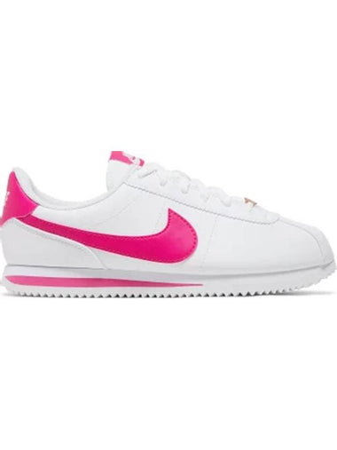 Cortez Basic SL GS Low Top Sneakers White Pink - NIKE - BALAAN 1