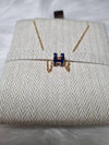 Mini Pop H Pendant Necklace Gold Bleu Saphir - HERMES - BALAAN 2