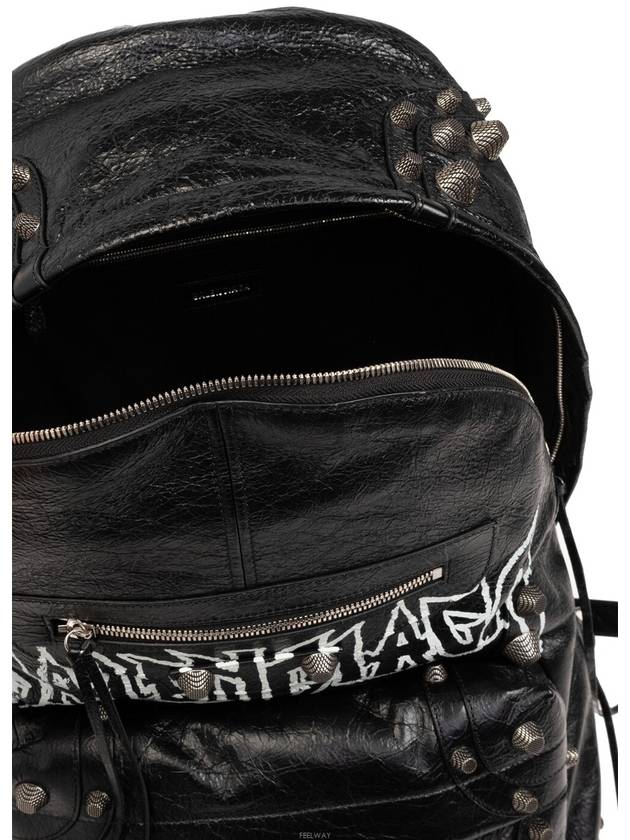 Le Cagole Leather Backpack Black - BALENCIAGA - BALAAN 5