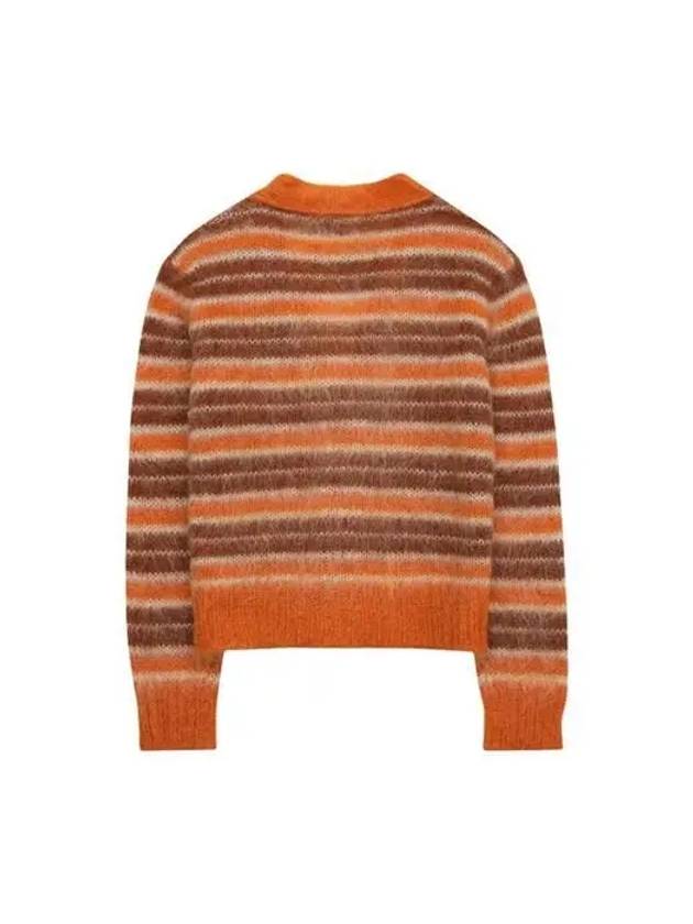 Mohair Knit Cardigan Orange - MARNI - BALAAN 3