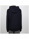 Logo Cotton Zip Up Hoodie Navy - MONCLER - BALAAN 5